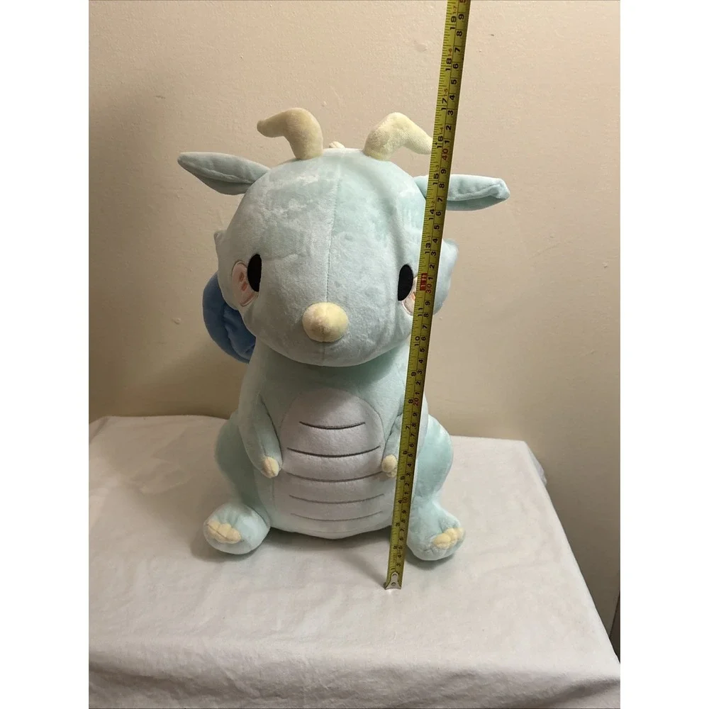 Honeymaru Dragon Plush Light Green Blue Wings Stuffed Animal Toy GS8290 16in